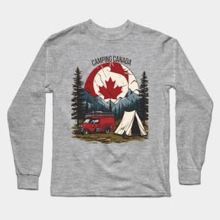 True North Camper: Exploring Canada's Wilderness" With your "Camping Canada" Tee shirt! Long Sleeve T-Shirt